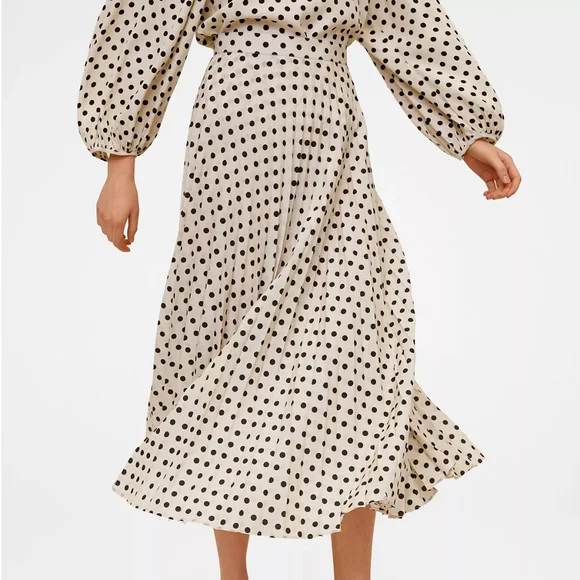 Mango polka dot pleated skirt - Picture 2 of 2